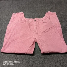 Vintage Gitano Corduroy Pants Women 11 / 12 Pink Straight Leg Casual Ladies