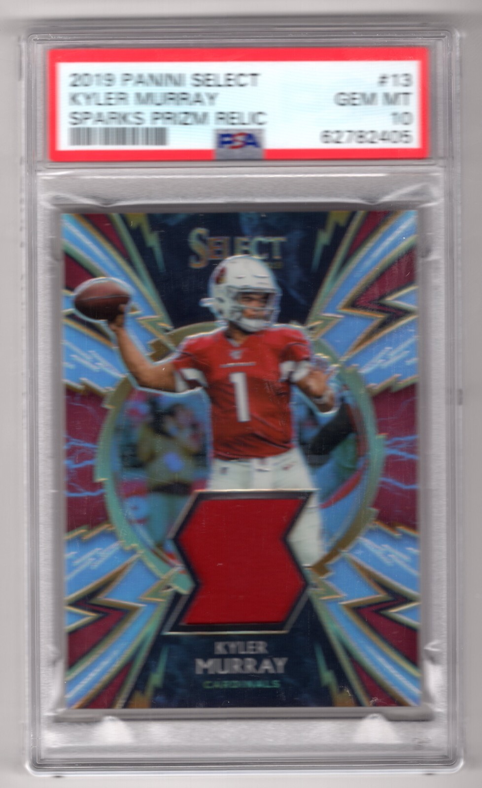 Kyler Murray Panini Select Sparks Prizm Relics #13 Base