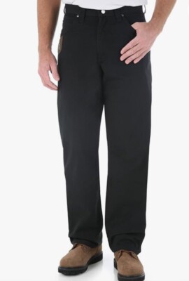Wrangler Riggs Relaxed Fit Carpenter Hose schwarz in Herren Größe W42 L34 BRANDNEU