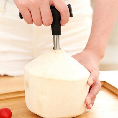1Pc Black Coconut Opener Werkzeug Coco Water Punch Tap Drill Stroh Open Hole