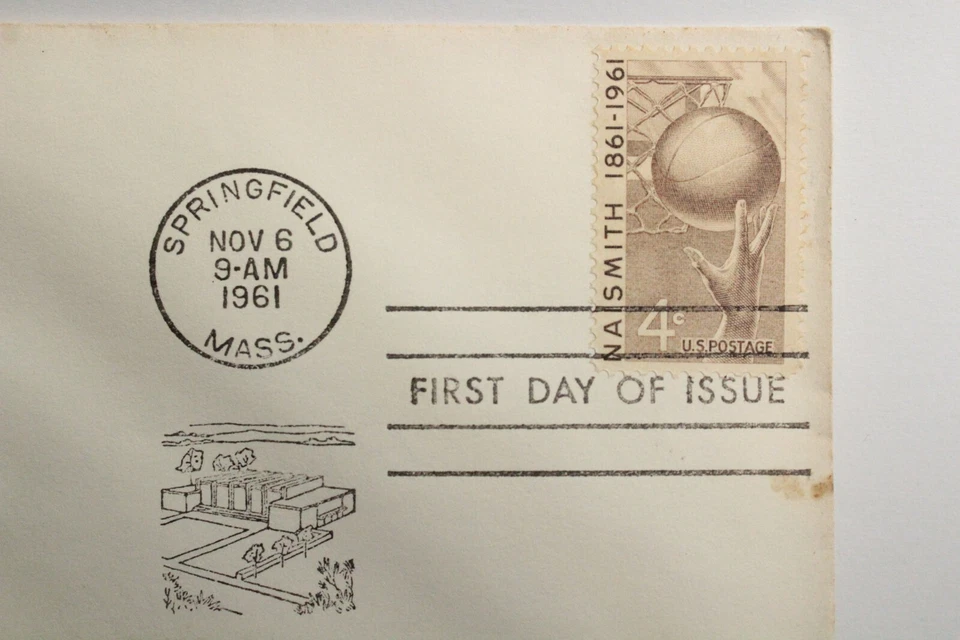 USPS FDC #1189 – 1961 4c Basketball, Naismith 100th Birth Anniversary ST1254 - Image 2 of 3