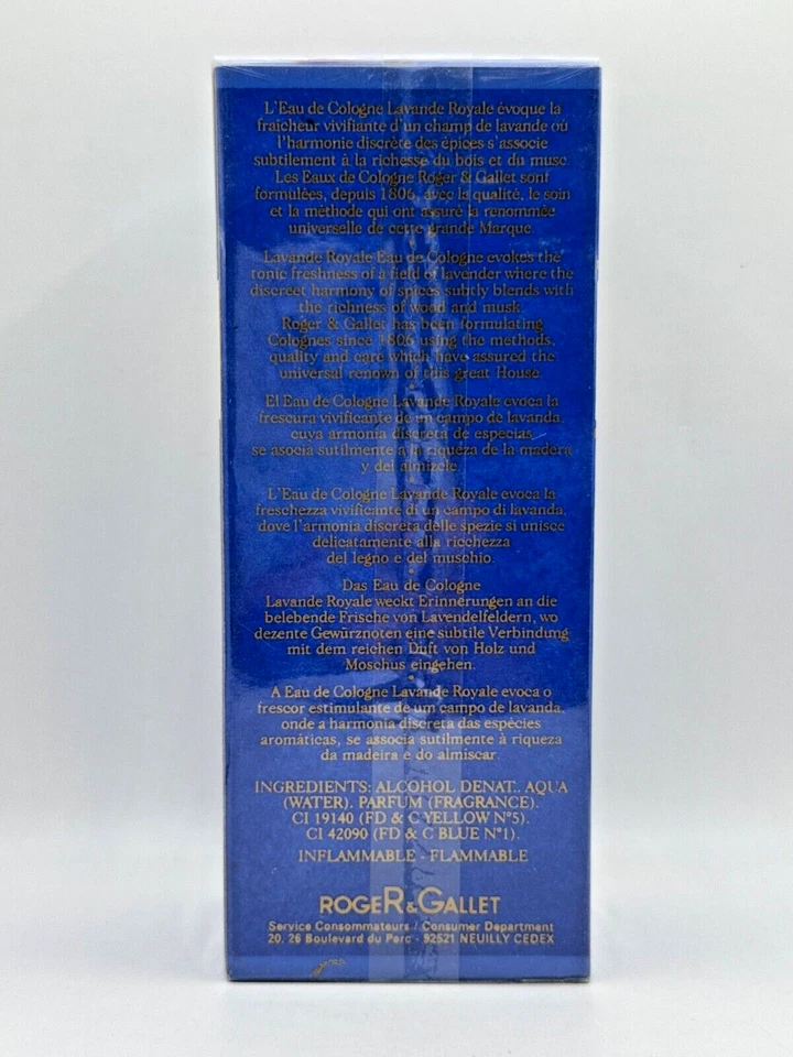 ROGER & GALLET LAVANDE ROYALE 100 毫升 EDC 复古喷雾(全新带盒和密封) — 第 2/3 张图片
