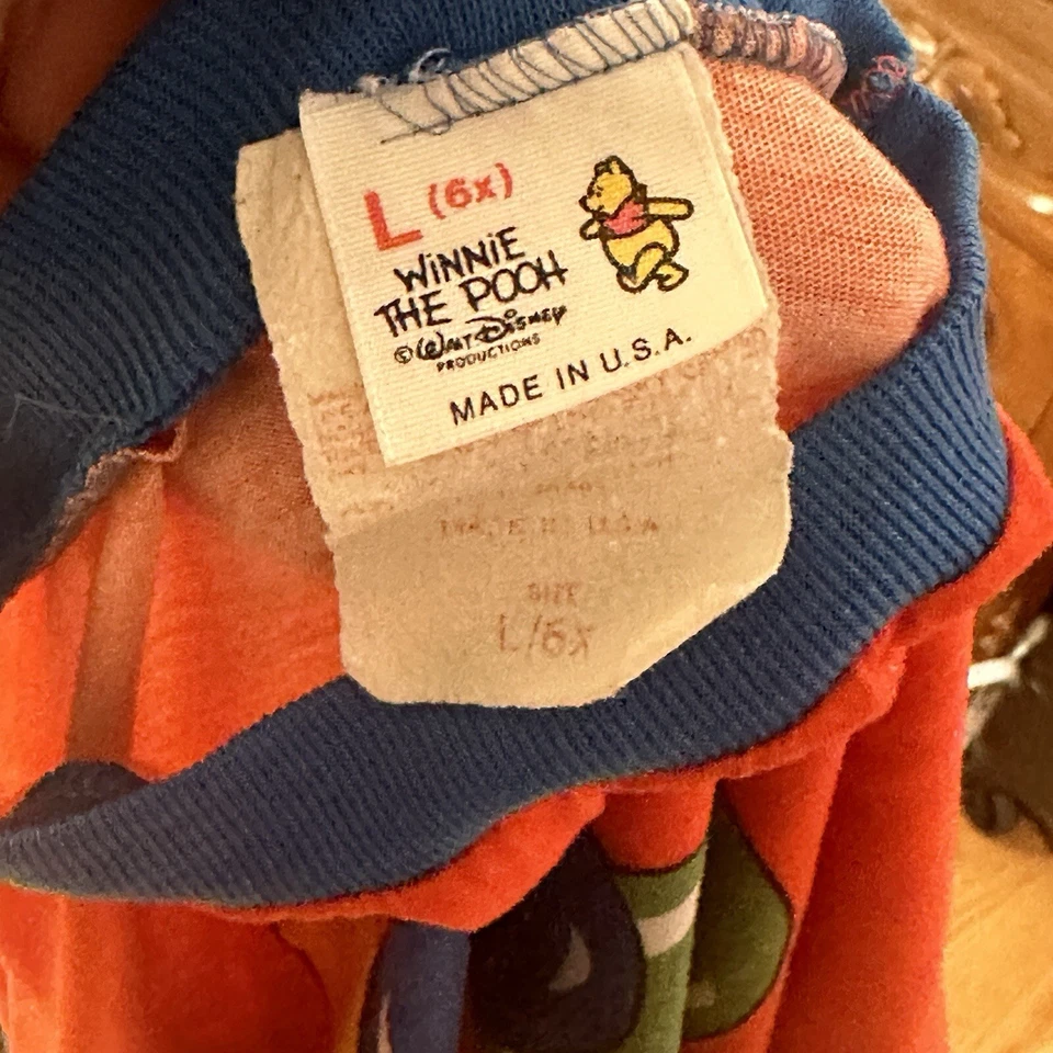 Винтажная ночная рубашка Walt Disney Winnie The Pooh размер 6 пижама для сна - Изображение 4 из 4