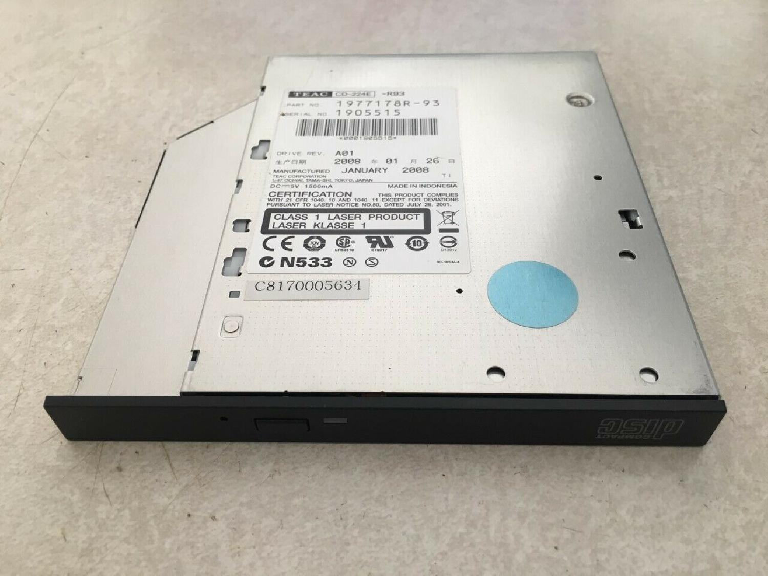 CD224E TOSHIBA TEAC 24X CDROM DRIVE INTERNAL OR MOUNT IN EXTERNAL CASE