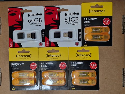 16 x 64GB USB 2.0 Flash Drive Memory Sticks Mix Brands Job Lot - 第 1/2 張圖片