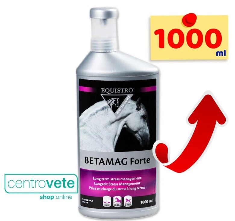 EQUISTRO Betamag Forte 1 Litro per Cavalli → Integratore con Zinco per Stress