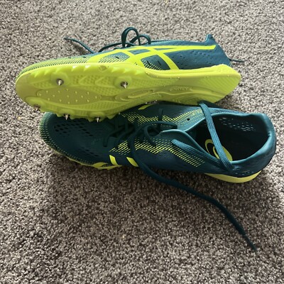 Size 8.5 - ASICS Gun Lap 2 Velvet Pine Safety Yellow Track  display picture 1