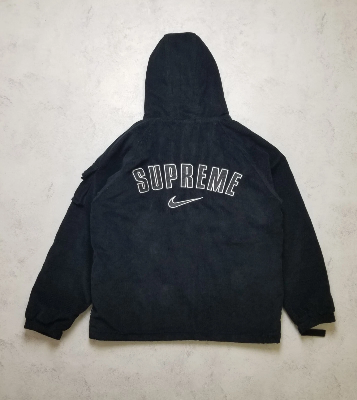 Veste parka à capuche Supreme X Nike Arc velours côtelé fermeture éclair DM1772 010 XL