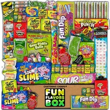 Unique Sour Candies Lovers Care Package (70 Count) Variety Gift Pack Snack Box