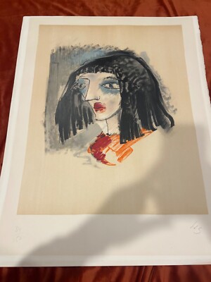 Original Signed galerie fricker Limited Edition Lithograph Werner Scholz