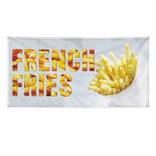 Vinyl Banner Multiple Sizes French Fries Restaurant Cafe Bar A Restaurant  Food