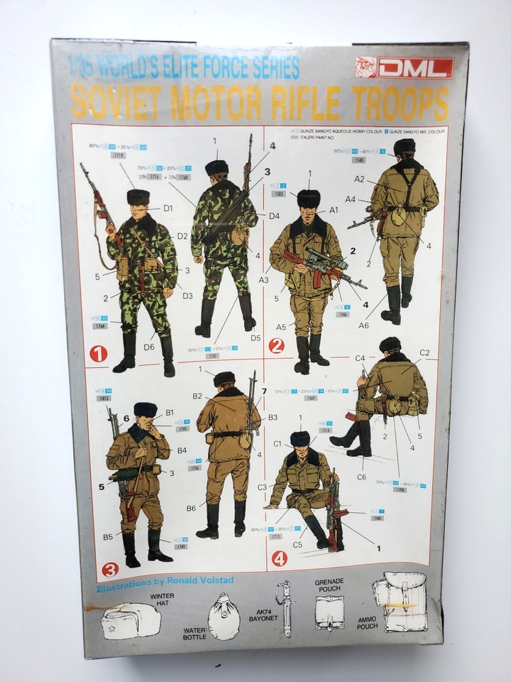 DML Dragon 1:35 Soviet Motor Rifle Troops (4 Figure) Model Kit 3008 ...