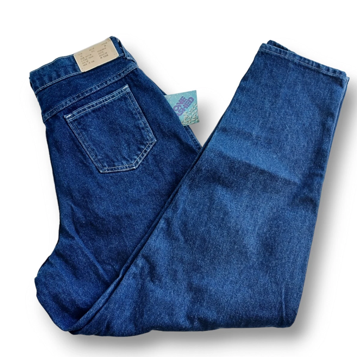 Vintage Carriage Court Stone Wash Blue Mom Jeans USA Womens 16 31.5X30 30X30