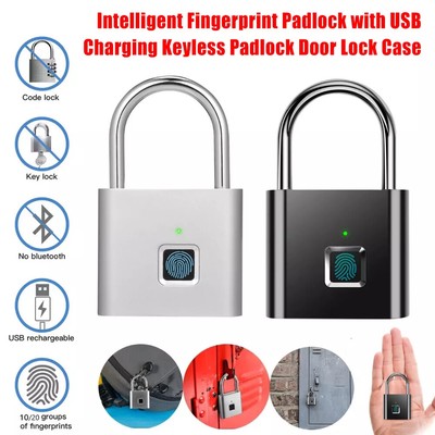 Fingerabdruck Smart Keyless Vorhängeschloss Türschloss Koffer Fingerprint Lock
