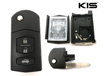 3Tasten Klappschlüssel Gehäuse für MAZDA 2 DE 6 GH CX-7 ER MX-5 NC 3 BL 5 CR A