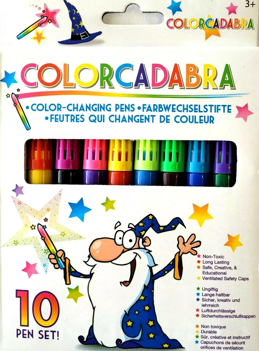 COLORCADABRA Color 🌈 Changing MARKERS Set of 10 Non Toxic Markers NEW  Sealed