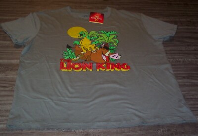 WOMEN'S TEEN Juniors Walt Disney THE LION KING Timon Pumbaa T-shirt 2XL XXL NEW