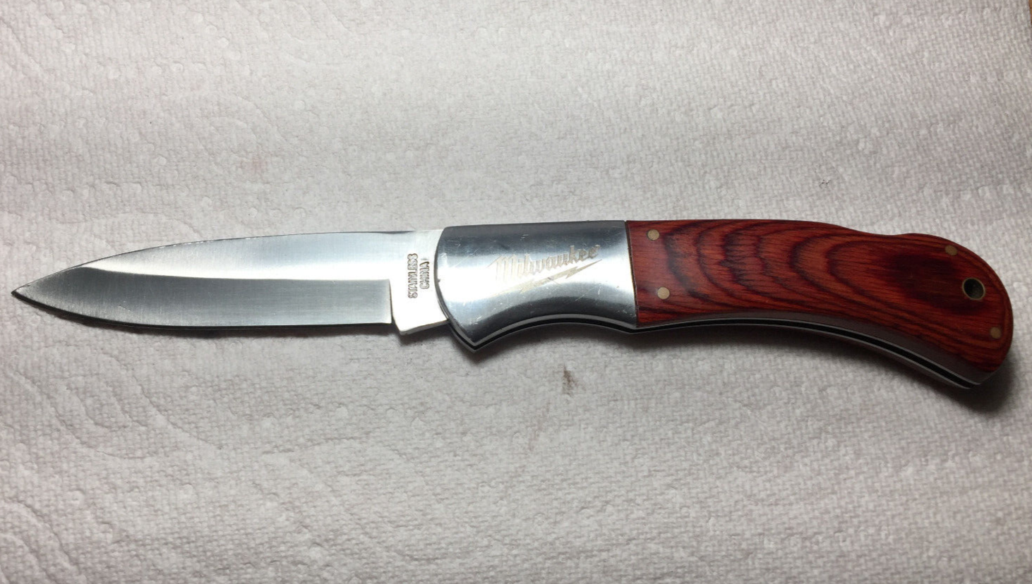 MILWAUKEE Promo LARGE FOLDING HUNTER LOCK BLADE KNIFE eBay