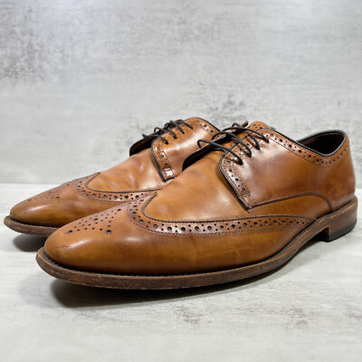 Allen Edmonds Bel Air Leather Wingtip Derby Shoes - Men's Size 11 B - Walnut Tan