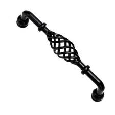 6 Pack Black Birdcage Cabinet Hardware Handles Pulls for Dressers