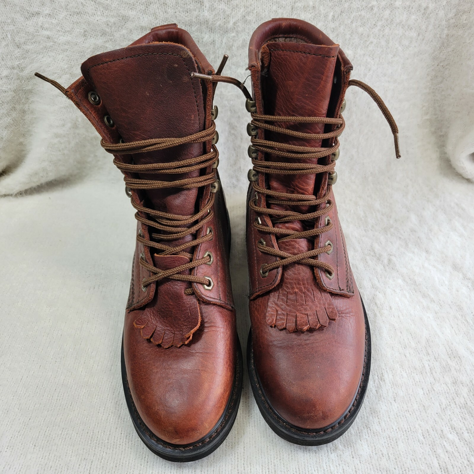 Leather Ranch Work Packer Logger Boot 