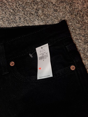 NWT Old Navy Mid Rise Boyfriend Black Jeans 8 - Picture 3 of 5
