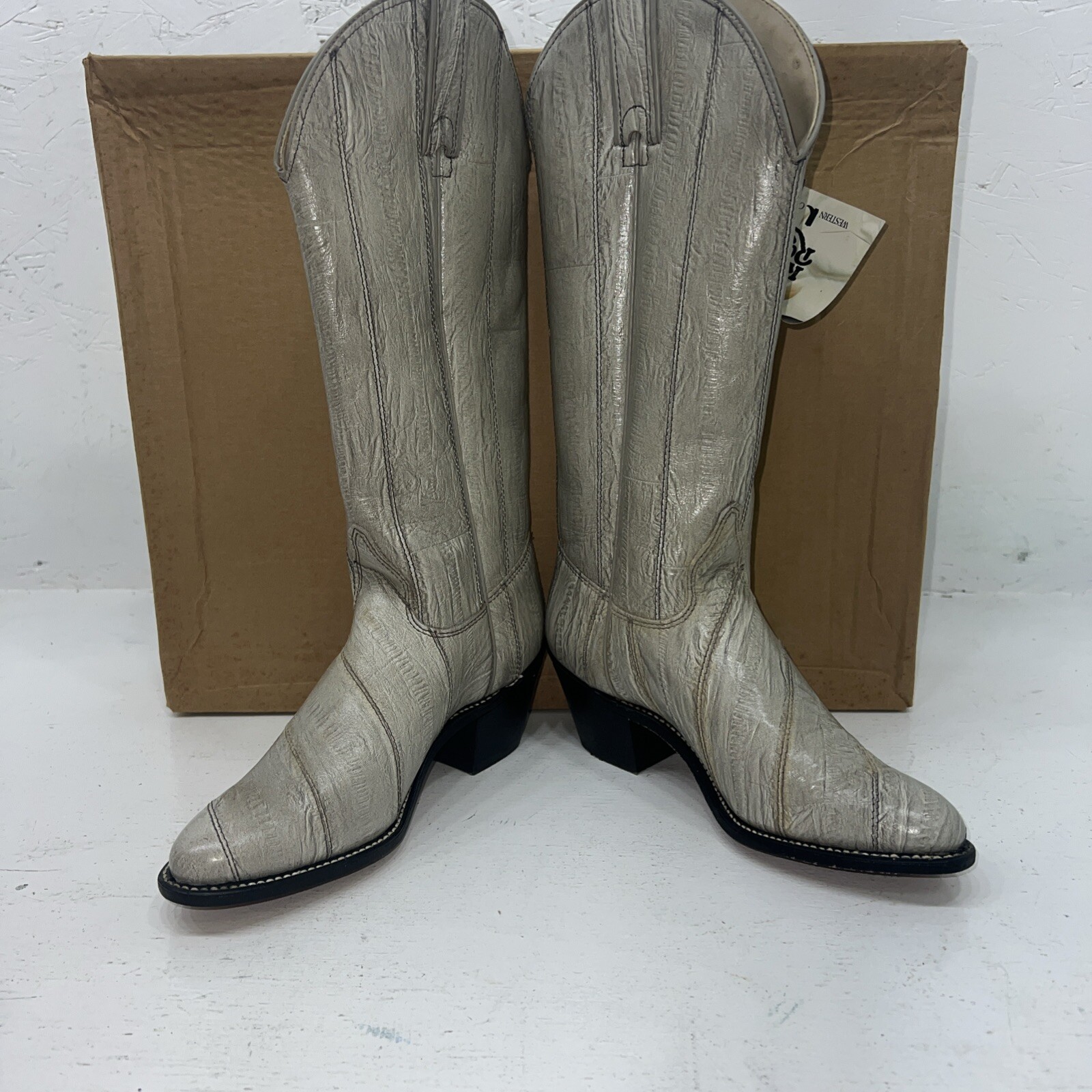 New Women’s Gray Kenny Rodger’s Cowboy Boots. 40432 5.5 5 1/2 M. 20-36 image 3