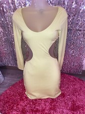 Neon Yellow Side Cut Out Mini Dress XS/S