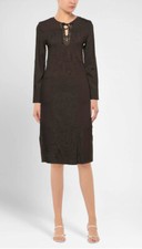 NWT! McQ Alexander Mcqueen  Military Green Long Sleeve Cotton Dress Size XS-S