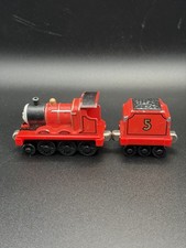 Thomas Friends Wooden Railway Train Tank Engine - James w/ Tender - GUC 2002