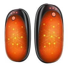 20H AI Hand Warmers Rechargeable 2 Pack, 6000mAh Portable 2 Black
