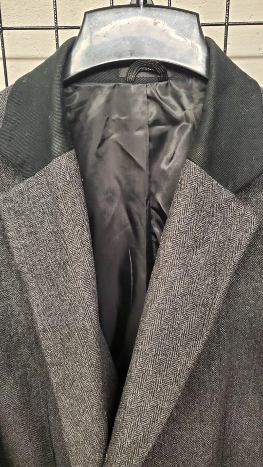 Stafford Men's 46R Gray Wool Blend Classic Fit Top Coat Overcoat Jacket MINT - Image 2 of 4