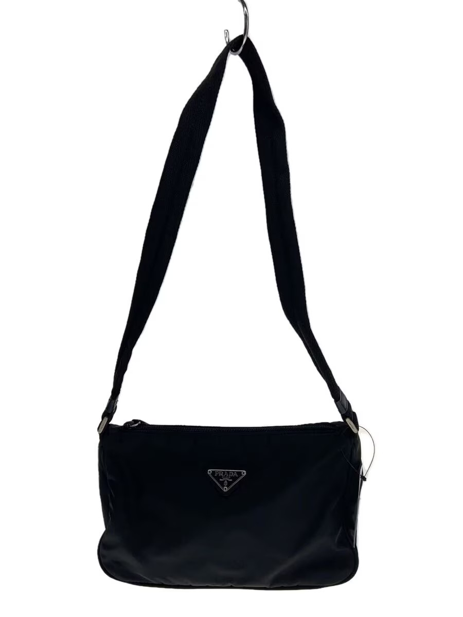 PRADA Black Nylon Shoulder Bag for Women Luxury Designer Handbag