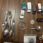 Junk Lot U.S. Proof Set, Wheat Pennies, NFL Football Cards 1991, Vtg Toy Cars — photo 4