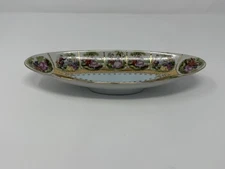 Vtg Fragonard’s Love Story Courting Couple Oval Porcelain Trinket Dish 10” Long