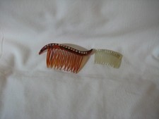 Lot of 2 Vintage Hair Combs Hard Plastic