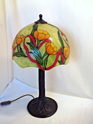 Tischlampe Vintage Tischleuchte Tiffany Stil Blumen Lampenschirm Antikstil Retro - Bild 1 von 4