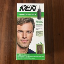 Just for Men H-35 Hair Color, Medium Brown Shampoo-in Color