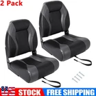2-Pack Boat Seats High Back Folding Fishing Boat Seat Chairs Sponge Padding,Grey