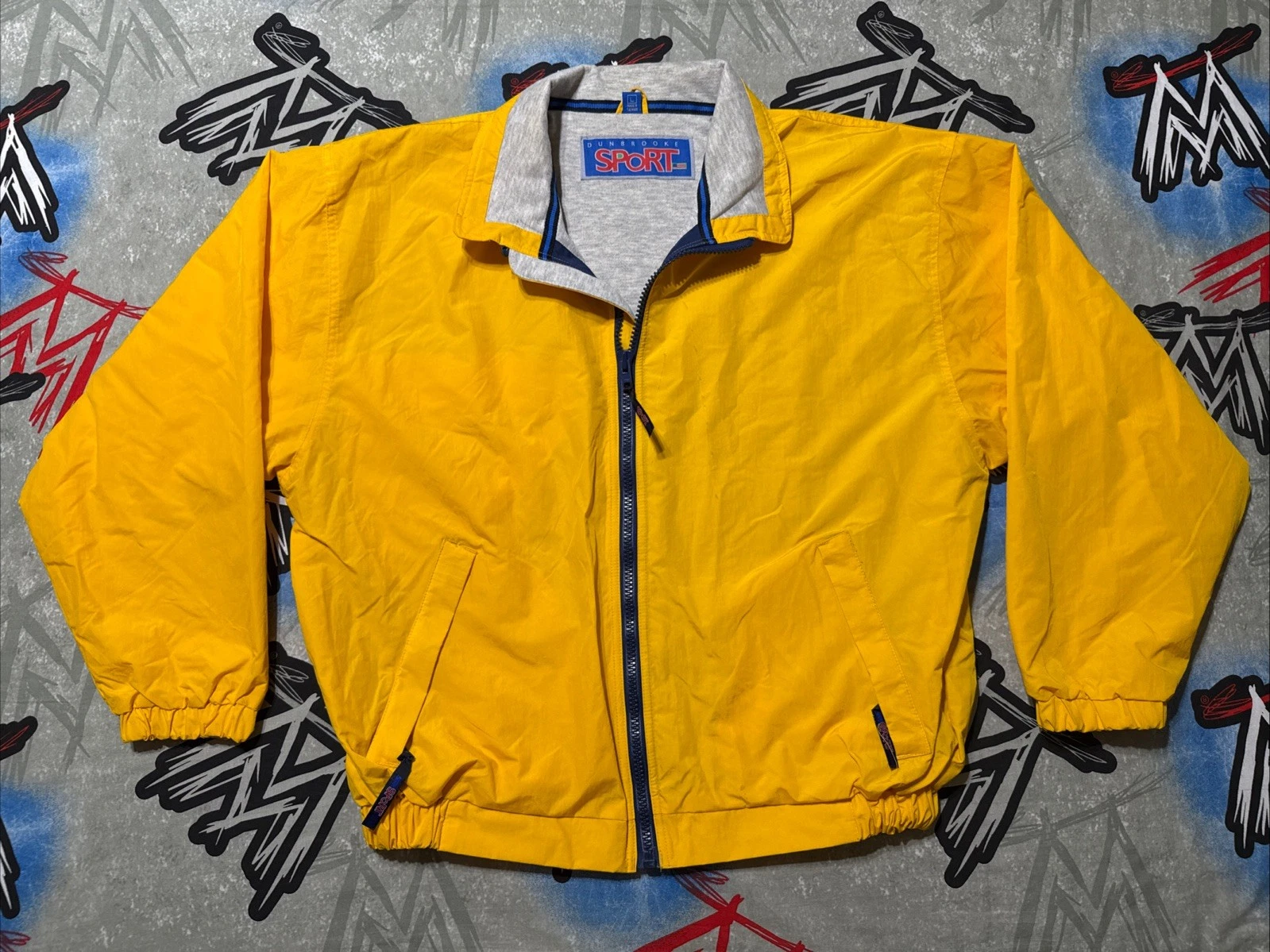 Dunbrook Sport Men's L Windbreaker Jacket Cotton Lined Full Zip