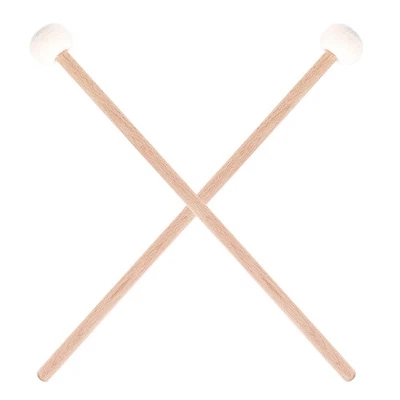 MARKENLOS 2 StüCke Doppel Kopf Trommel Becken Gong Mallet Soft Hammer Sticks SchläGel5710