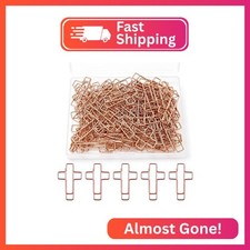 210 Pack Rose Cross Paper Clips, Decorative Paper Clips and Bookmarks for Bible