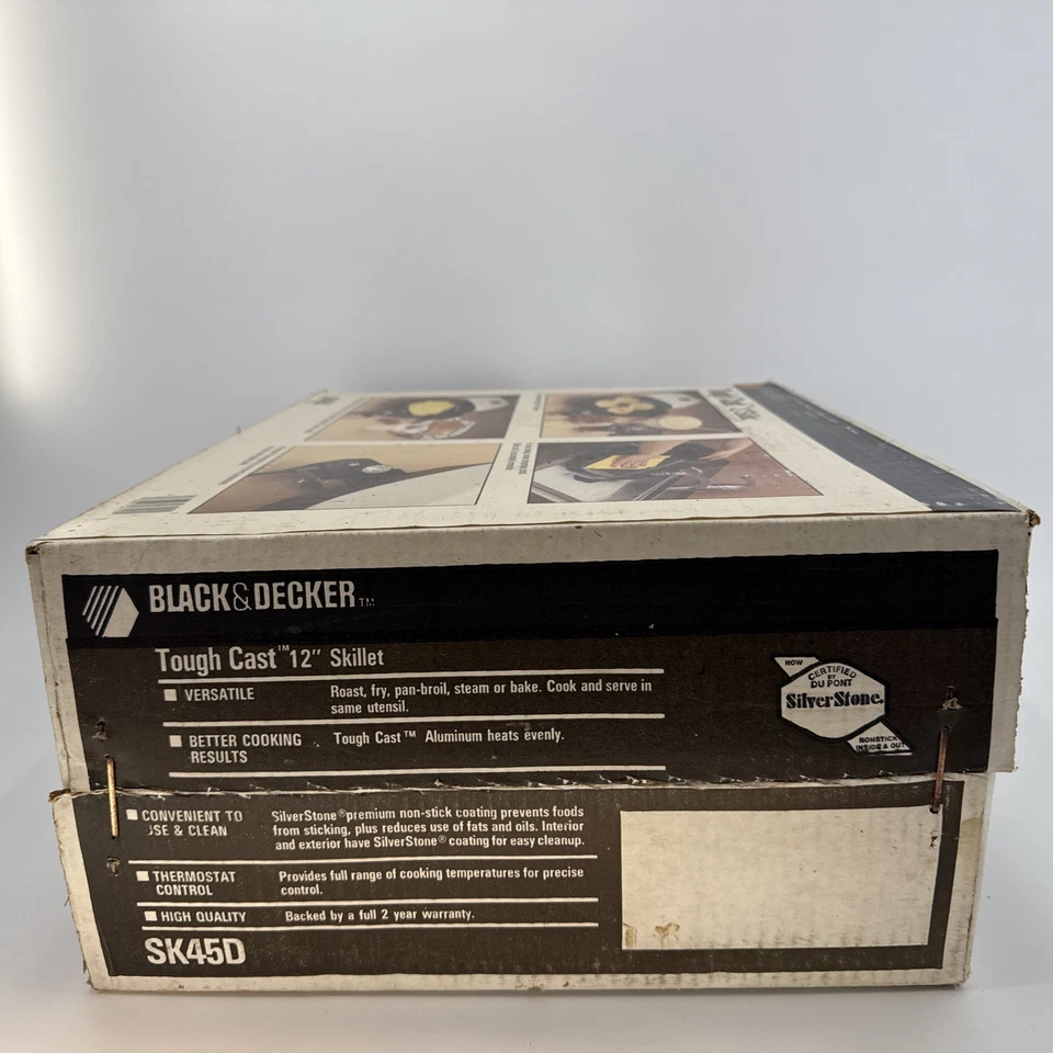 复古 全新带盒 1986 Black & Decker 12 英寸硬铸煎锅电动煎锅 SK45D — 第 2/4 张图片