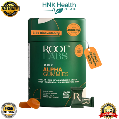 Root Labs 10 in 1 Alpha Gummies Shilajit, Ashwagandha, Maca