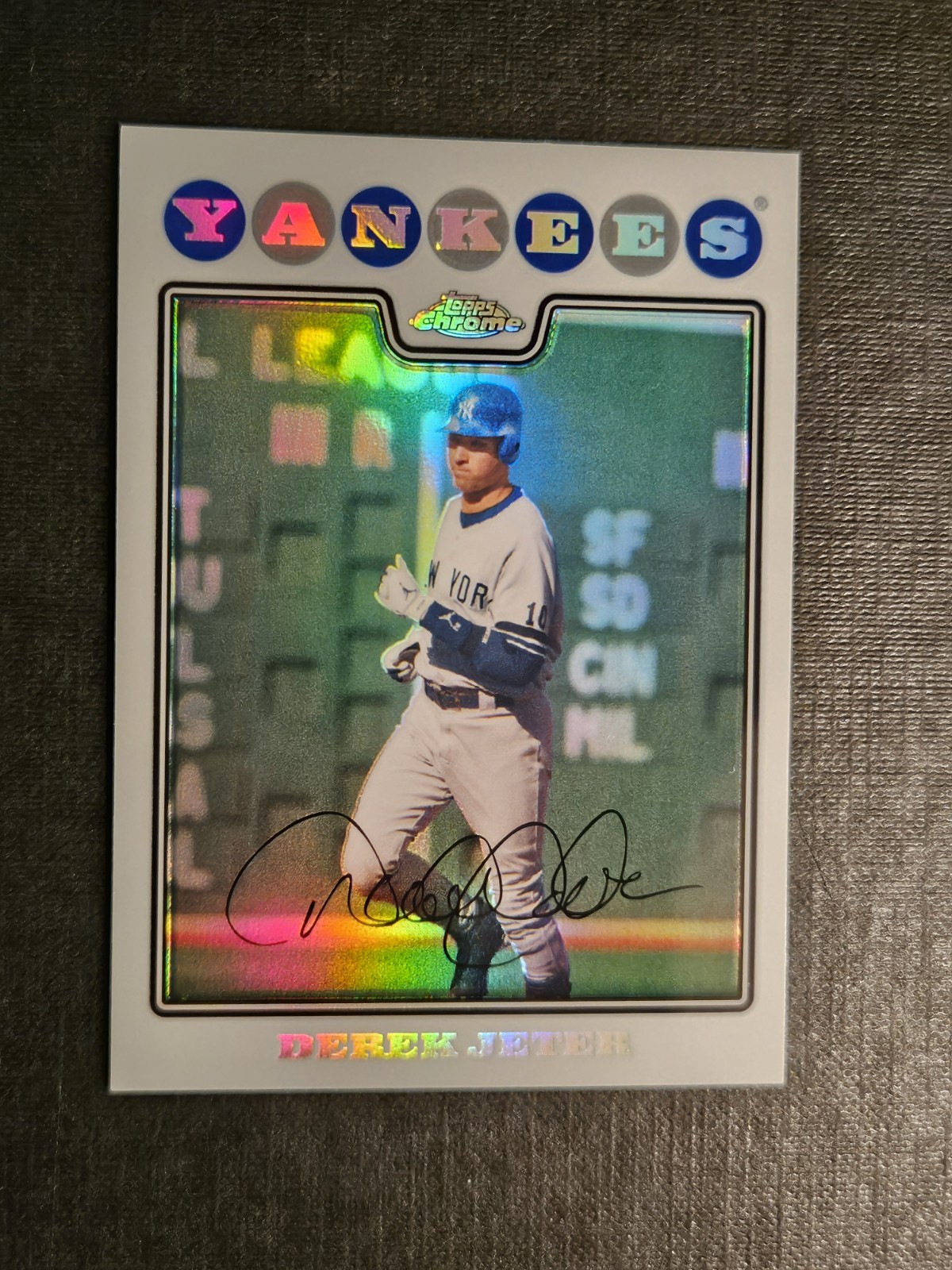 Derek Jeter 2008 Refractor Topps Chrome #121
