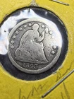 1843 SILVER SEATED LIBERTY HALF DIME