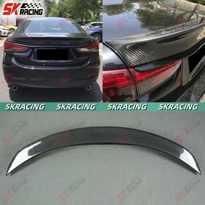 Rear Trunk Spoiler Wing Fits Mazda 6 Atenza 2014-2017 Carbon Fiber/Unpainted FRP