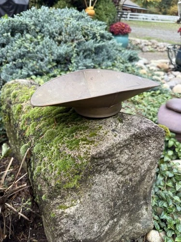 Antique Primitive Metal Weight Scale Pan General Store Candy DryGood Centerpiece