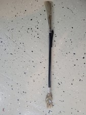 Vintage Back Scratcher Shoehorn   Hand  Horn Design   Brass Accents   MCM