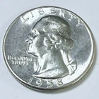 1958 P Washington Quarter 90% Silver Uncirculated Coin from Set #7477